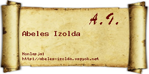 Abeles Izolda névjegykártya